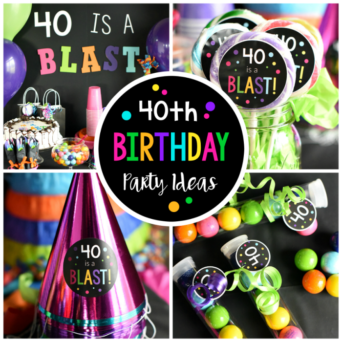 40th birthday decoration ideas