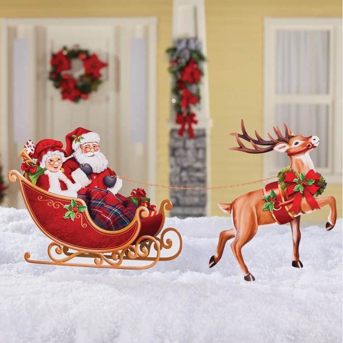 Reindeer and sleigh christmas decoration