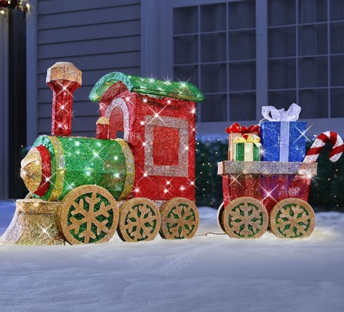 Christmas train lawn decoration