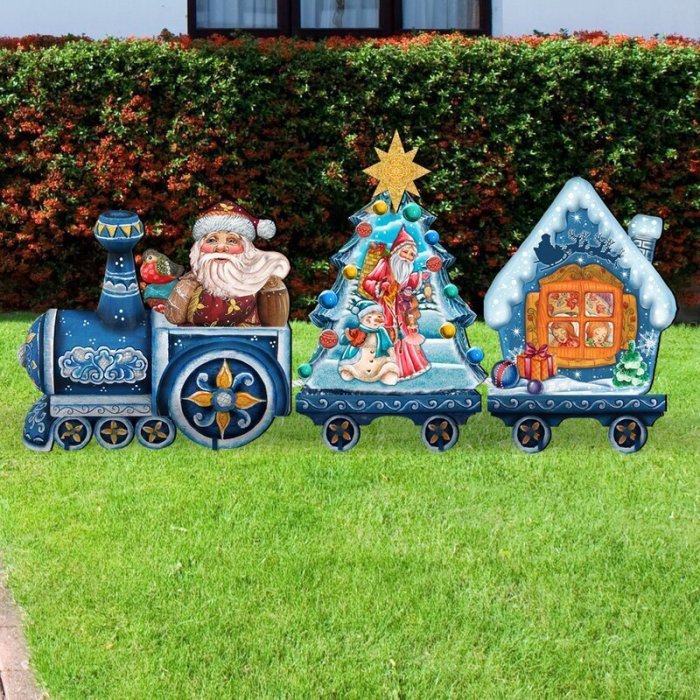 Christmas train lawn decoration